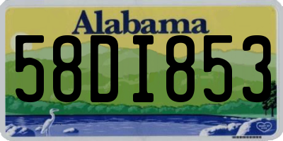 AL license plate 58DI853