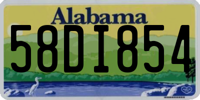 AL license plate 58DI854