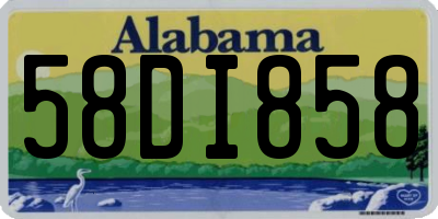 AL license plate 58DI858