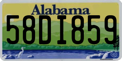 AL license plate 58DI859