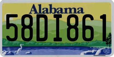 AL license plate 58DI861