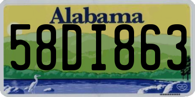 AL license plate 58DI863