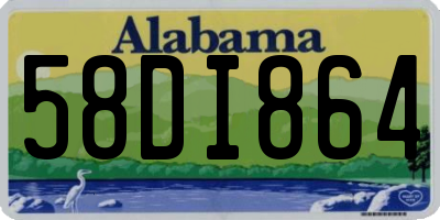 AL license plate 58DI864