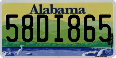 AL license plate 58DI865