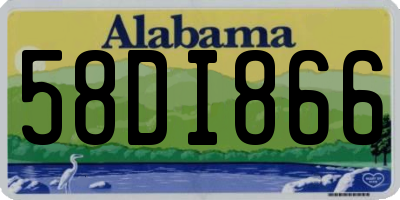 AL license plate 58DI866