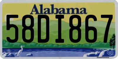 AL license plate 58DI867