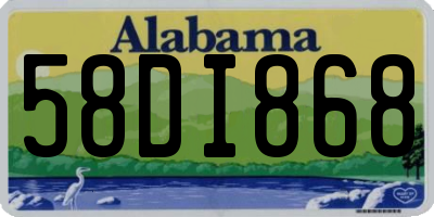 AL license plate 58DI868