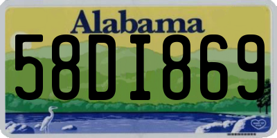 AL license plate 58DI869