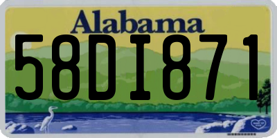 AL license plate 58DI871