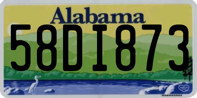 AL license plate 58DI873