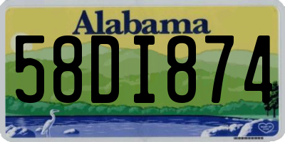 AL license plate 58DI874
