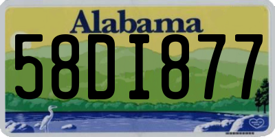 AL license plate 58DI877