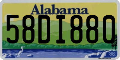 AL license plate 58DI880