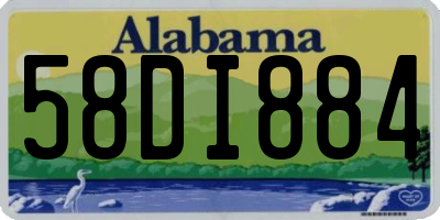 AL license plate 58DI884