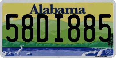 AL license plate 58DI885