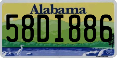 AL license plate 58DI886