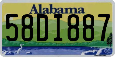 AL license plate 58DI887