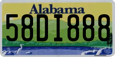 AL license plate 58DI888
