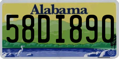 AL license plate 58DI890