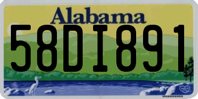 AL license plate 58DI891