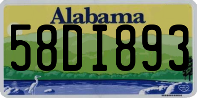 AL license plate 58DI893