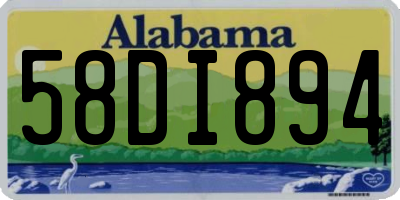 AL license plate 58DI894