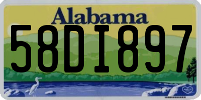 AL license plate 58DI897