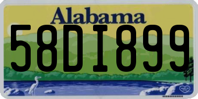 AL license plate 58DI899