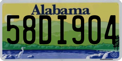 AL license plate 58DI904