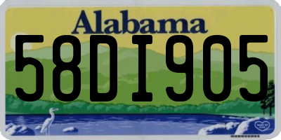 AL license plate 58DI905