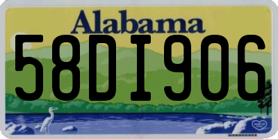 AL license plate 58DI906