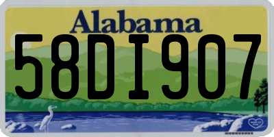 AL license plate 58DI907