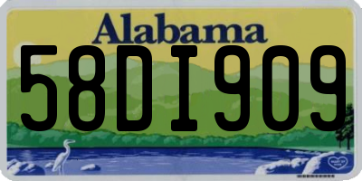 AL license plate 58DI909