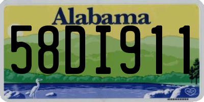 AL license plate 58DI911