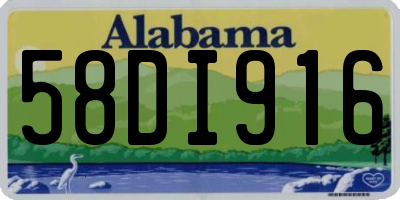 AL license plate 58DI916