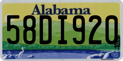 AL license plate 58DI920