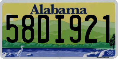 AL license plate 58DI921