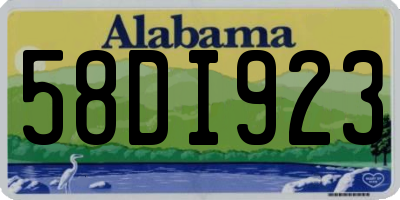 AL license plate 58DI923