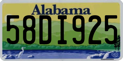 AL license plate 58DI925