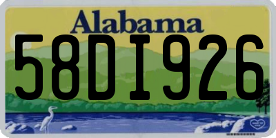 AL license plate 58DI926