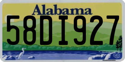 AL license plate 58DI927