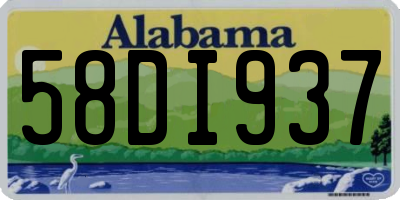 AL license plate 58DI937