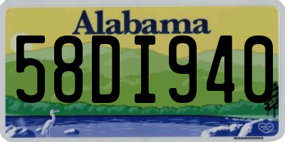 AL license plate 58DI940
