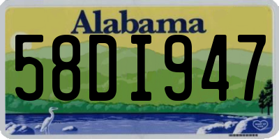 AL license plate 58DI947