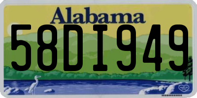 AL license plate 58DI949