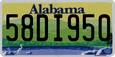 AL license plate 58DI950