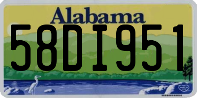 AL license plate 58DI951