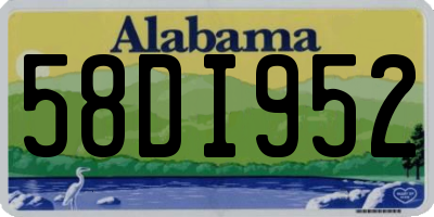 AL license plate 58DI952