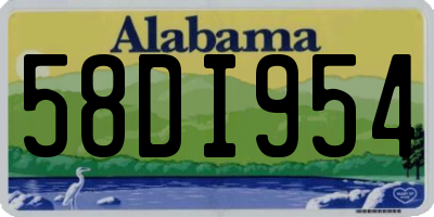 AL license plate 58DI954
