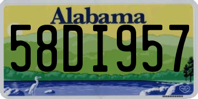 AL license plate 58DI957